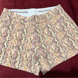 Dear John High Waist Snake Print Shorts - Pink and Tan